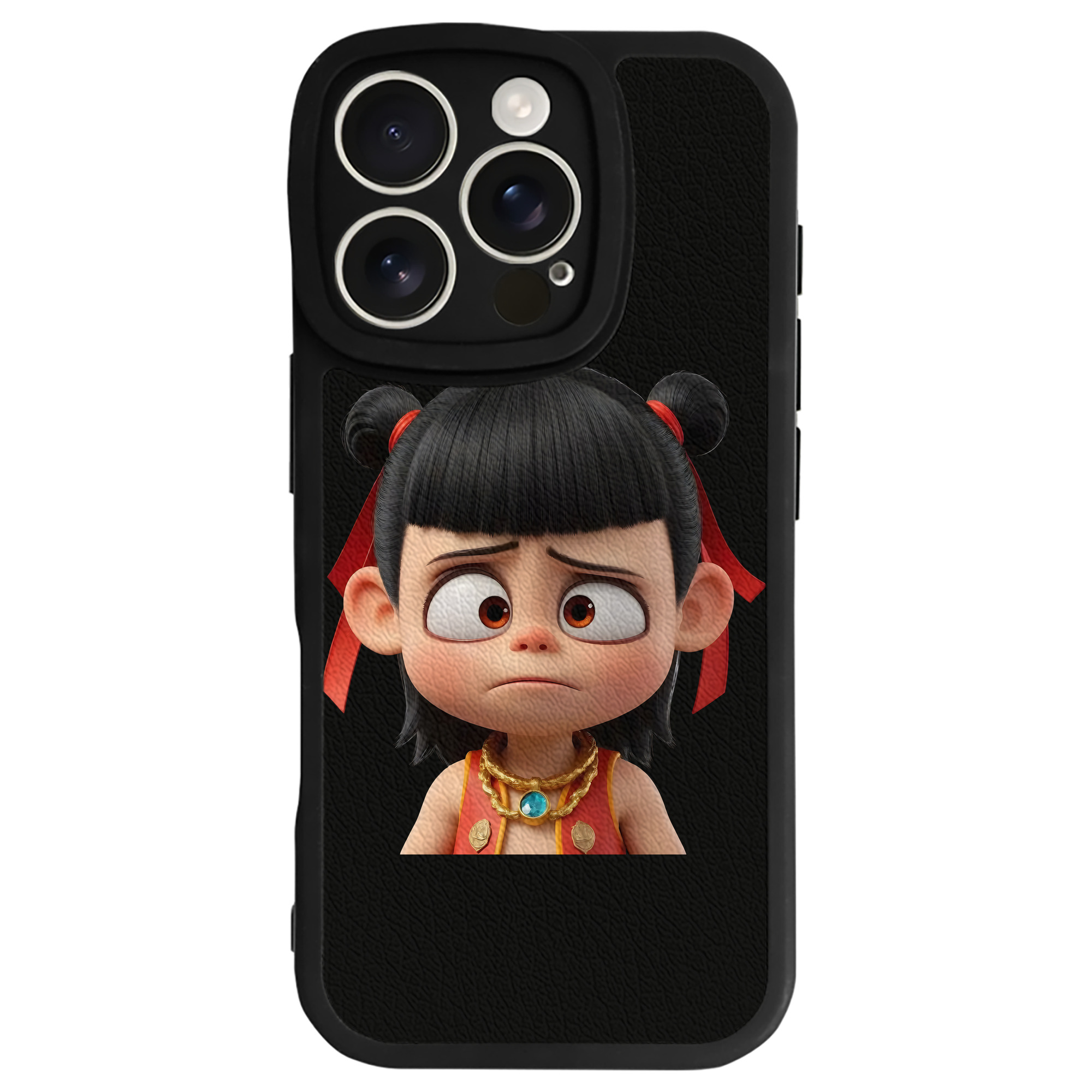 （画像用） Ne Zha 2 ナタ 魔童の大暴れ 【iPhone 16シリーズ対応】シリコンスマホケース（レザー調） 材質：シリコン